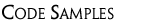 Code Samples