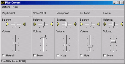 Volume Controlwave Sound Cards